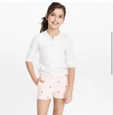 Jcrew Girls Crewcuts Critter Shorts Size 10 Pink Ladybugs • $34.95