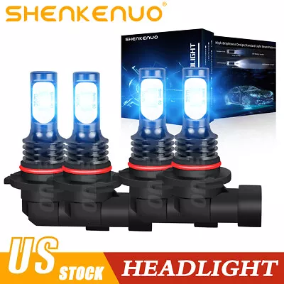 9005 9006 LED Headlight Kit Combo 4*Bulbs 8000K High Low Beam Super Blue Bright • $21.99