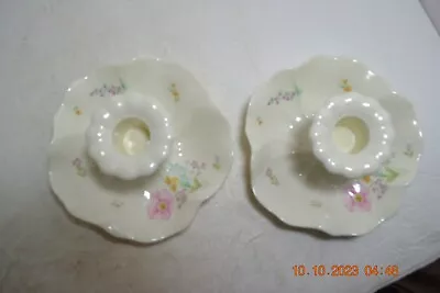 Pair Of Mikasa Bone China Gentle Breeze Candle Stick Holder • $6.50