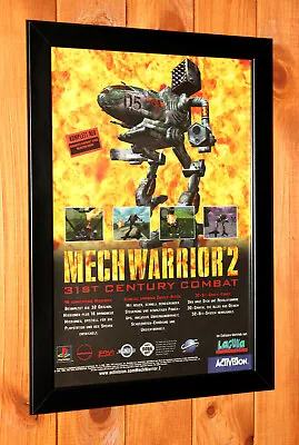 1997 MechWarrior 2 31st Century Combat Sega Saturn PS1 Promo Poster / Ad Framed • $71.70