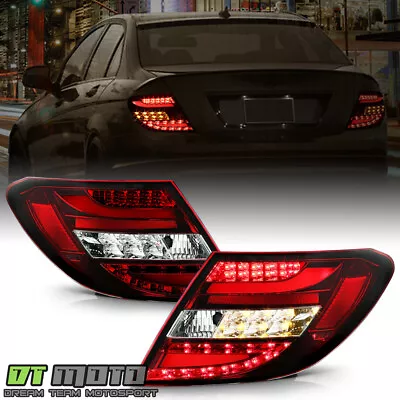 2011-2014 Mercedes W204 C-Class  Dark Red LED Tail Lights Lamps Left+Right • $249.99