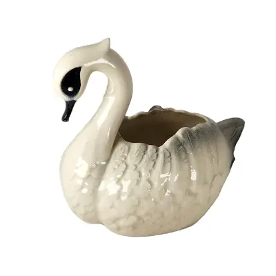Swan Planter Vintage Ceramic Medalta Pottery Redcliff Alberta Succulent Pot MCM • $9.47