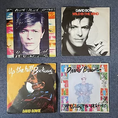 David Bowie - 4 X 7  Vinyl Singles - Fashion Ashes To Ashes Wild Is The Wind • £4.20