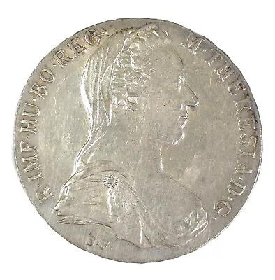 Very Fine Antique 1780 Sf Maria Theresa Thaler  Austria Silver Coin * C • $395