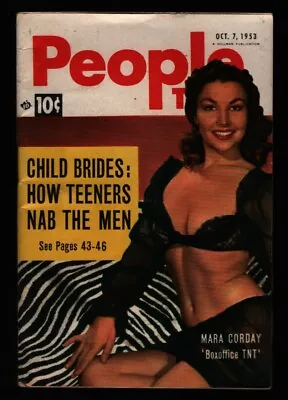 People Today V7 #7 Oct 7 1953 Vintage Celebrity Mag Mara Corday 022322WENON4 • $23.50