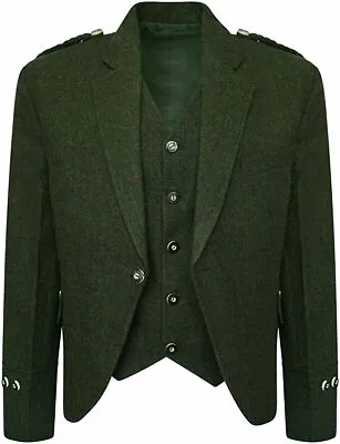 £85 • Buy Green Tweed Argyll Highland Kilt Jacket And Waistcoat Scottish Wedding