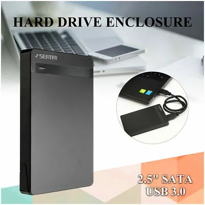 USB 3.0 1TB External Hard Drives Portable Desktop Mobile Hard Disk Case Black • $15.26