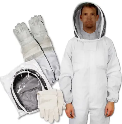 Beekeeping Hooded Overall Suit And Leather Gloves  • $120