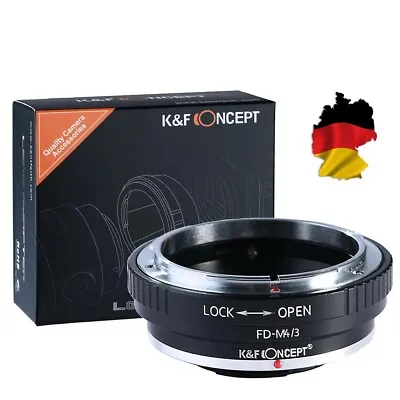 K&F Concept Adapter FD-M4/3 Canon FD Lens On M43 Mft Mount Camera • £30.79