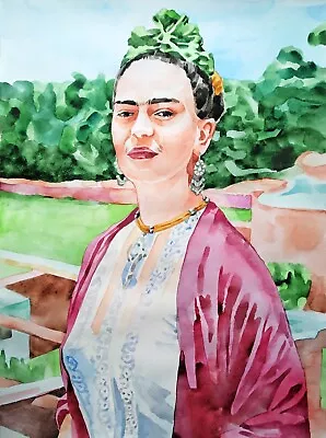 1169 × 1575  Frida Kahlo ~sunny Day~ Watercolor SIGNED And DATED • $60