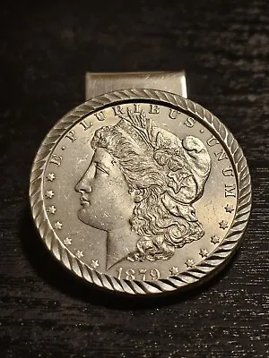 US Morgan Silver Dollar 1879 Coin Jewelry  Sterling .925 Pure Money Clip  • $247.77