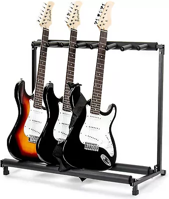 £26.99 • Buy Multi Electric Guitar Stand 7 Holder Foldable Universal Display Rack Portable UK