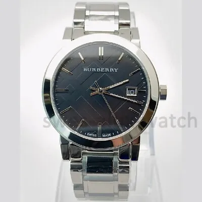 BURBERRY BU9001 Silver Stainless Steel Bracelet Quartz Analog Unisex Watch • $175