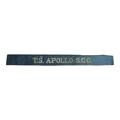 T.S. Training Ship Apollo S.C.C. Sea Cadet Corps Navy Cap Tally • £6.99