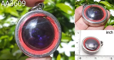 Mystic Purple Button Energy Naga Eye Gems Healing Stone Charm Thai Amulet #3609 • $36.01