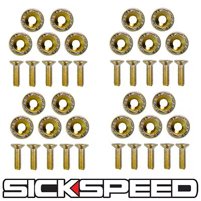 24k Gold 20 Pc Billet Aluminum Fender/bumper Washer/bolt Engine Bay Dress Up P4 • $24.88