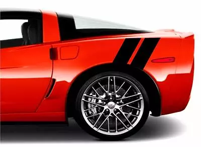 Rear 4  Fender Double Hash Bar Vinyl Racing Stripes Decal Fits Chevy CORVETTE C6 • $27.95