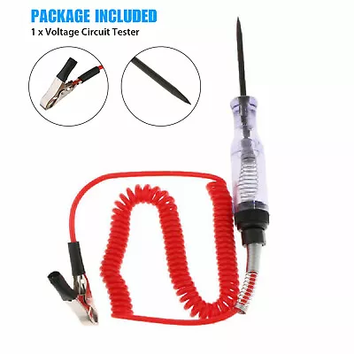 Voltage Circuit Tester Long Probe Electrical Test Light Bulb Lamps 6V 12V 24V • £8.99