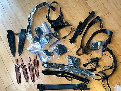 Huge LOT Medieval Renaissance Frog Sword Belts Knife Sheaths Harnesses Straps • $65