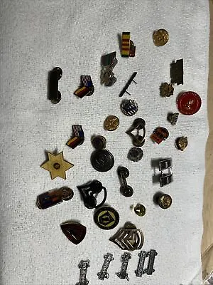 Vintage Military Mixed Lot Of Pins.  33 Pieces. Lot 124 • $27.27