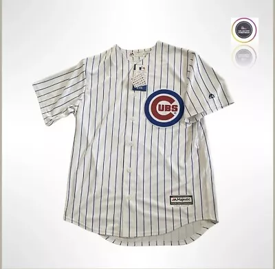 Chicago Cubs MLB Majestic Athletic Coolbase Baseball White Jersey - M • £70