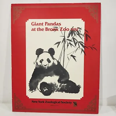 1987  Giant Pandas At The Bronx Zoo  Vintage Poster New York Zoological Society • $49.99