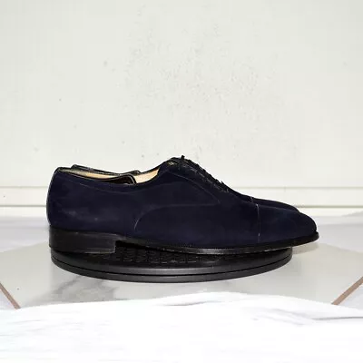 Moreschi Cap Toe Oxford Suede Navy Men 13 • $69