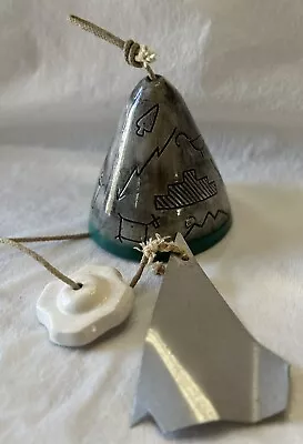 Vintage Ceramic Wind Chime Evil Spirits Protection Indian Mission Bell Native Am • $45