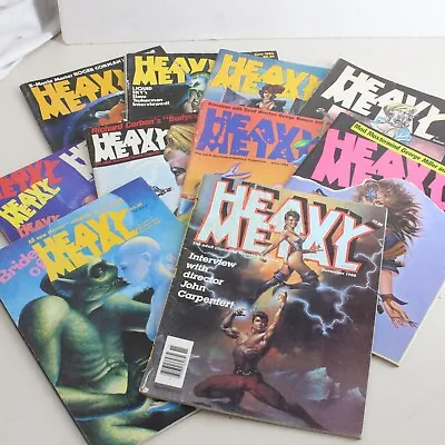 Heavy Metal Adult Illustrated Fantasy Magazine Lot Of 10 1984-1985 • $56.95