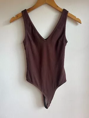 KOOKAI Ribbed Brown Bodysuit Size 1 • $17.50
