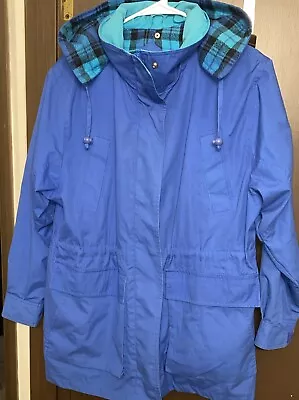 Pacific Trail Jacket Womens Large Blue Zip Pockets Hooded • $24.99