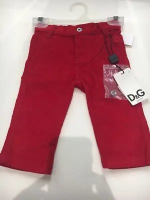 NEW DOLCE & GABBANA D&G Junior Jean Pant Trouser Corduroy Girl 6M 9M • $45.99