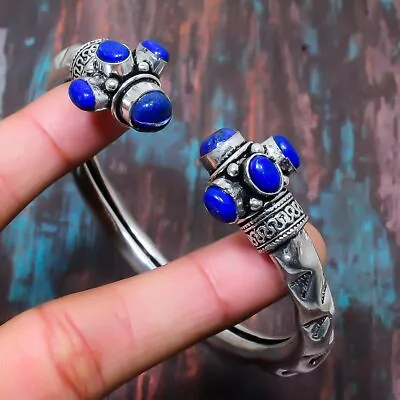 Lapis Lazuli Gemstone Handmade Gift Cuff Bracelet Adjustable Z292 • $4.99