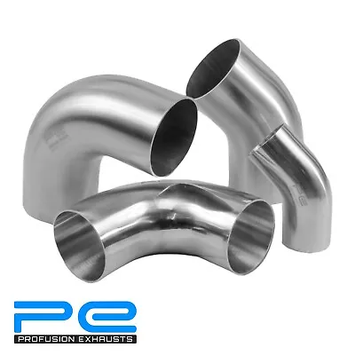 Stainless Steel Mandrel Exhaust Bends Tube Elbows 45 90 Degree 38mm - 101mm OD • £17.20