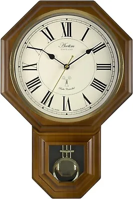 Acctim Yarnton 46cm Darkwood Effect Pendulum Wall Clock UK New • £29.99