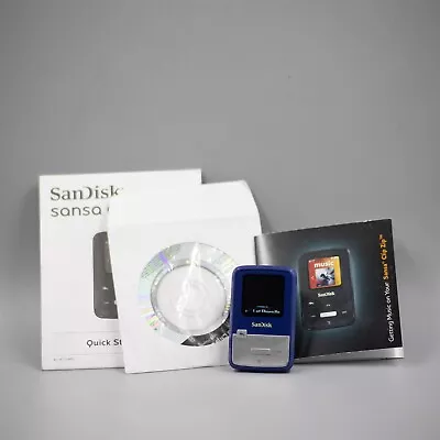 SanDisk Sansa Clip Zip (4GB) Digital Media MP3 Player Blue • $49.99
