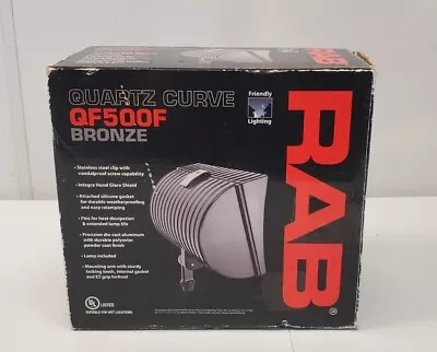 RAB QF500F Bronze Quartz Curve Quartz Halogen Outdoor Floodlight New In Box • $29.99