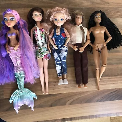 Fashion Barbie Mermaid Mermaze Glow Up World Of EPI Ethnic  Doll Bundle Mattel • £9.99