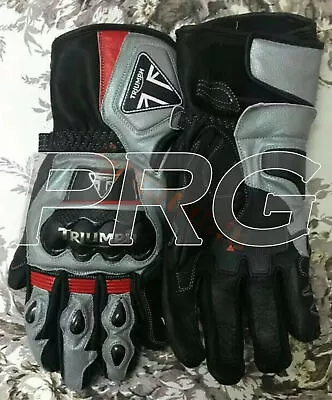 Triumph Motorcycle Gloves Motorbike Racing Leather Gloves Bike Racing Gants • $63.24