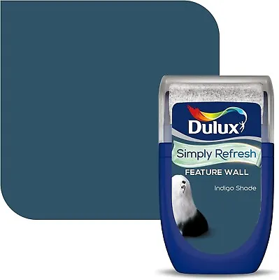 Dulux Simply Refresh Feature Wall Matt Emulsion Paint Indigo Shade - 30 Ml • £4.75