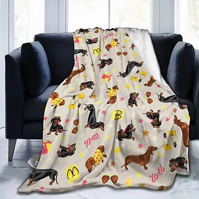 Dachshund Dog Star Fun Blanket Soft Blankets Flannel Bed Throw Cozy Lightweig... • $27.71