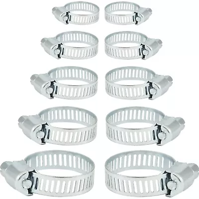 £3.24 • Buy 10 X HOSE CLAMPS 18/20/23/25/27mm Small-Large Jubilee Clip Plumbing Pipe Repair 
