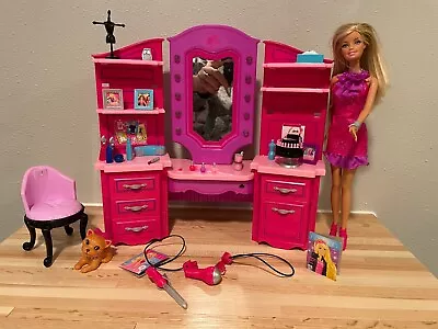 2008 Mattel Barbie My Scene Ultra Glam Vanity Playset Near Complete Works • $84.99