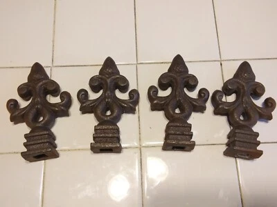 $29.99 • Buy 4 Vintage Cast Iron Fence Top Finial  Acorn Top