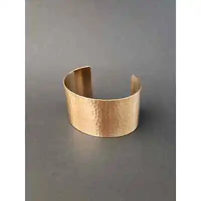 NIB Hammered Cuff Bracelet 1.5  Wide Adjustable Vita Goods Co  • $19