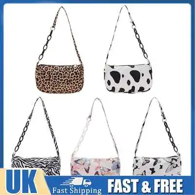 £5.99 • Buy Fashion Women Butterfly Leopard Zebra Cow Printing Small Underarm Shoulder Bag