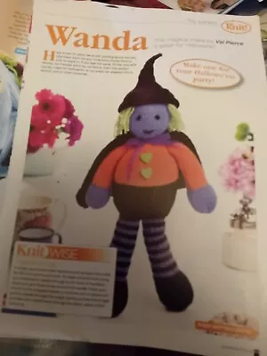 Val Pierce Wanda  Witch Halloween Toy Knitting Pattern • £3