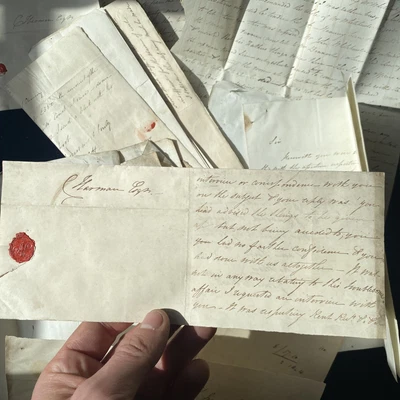 £30 • Buy Collection Of Antique Handwritten Georgian Victorian Script Legal Letters Prop  