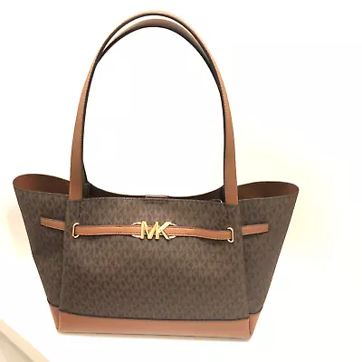 Michael Kors Reed Large Tote Shopper Shoulder Handbag Purse Bag Brown MK • $116