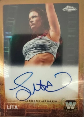 $150 • Buy Wwe Topps Chrome Lita Auto Autograph Gold Card /10